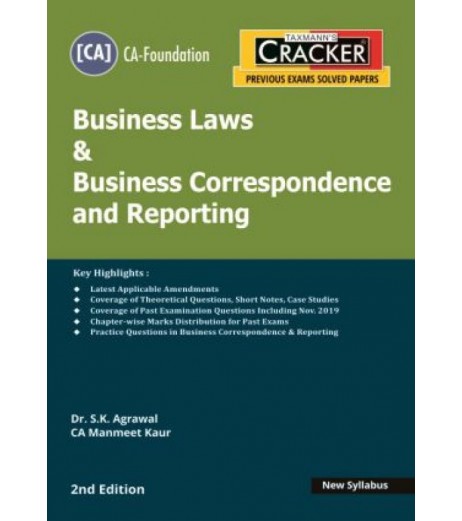 Taxmann Cracker CA foundation Business Laws and Business correspondence and Reporting Chartered Accountant - SchoolChamp.net